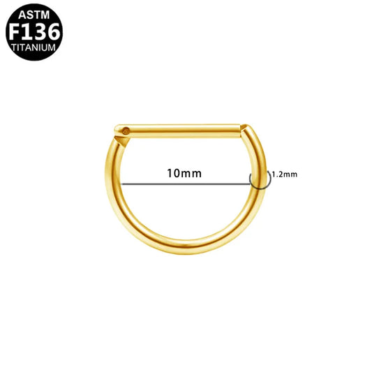 10mm Straight Bar | G23 Titanium Clicker Ring