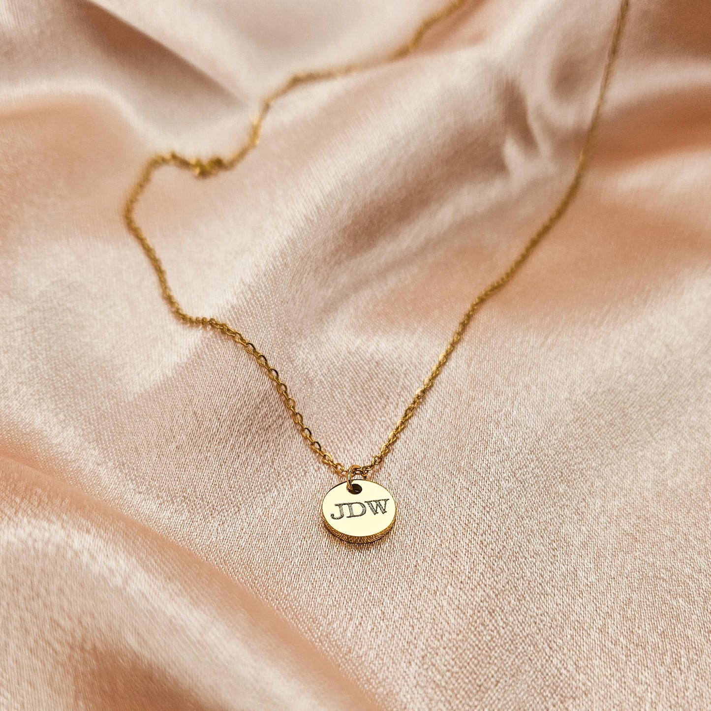 Gold Mini Disc Necklace