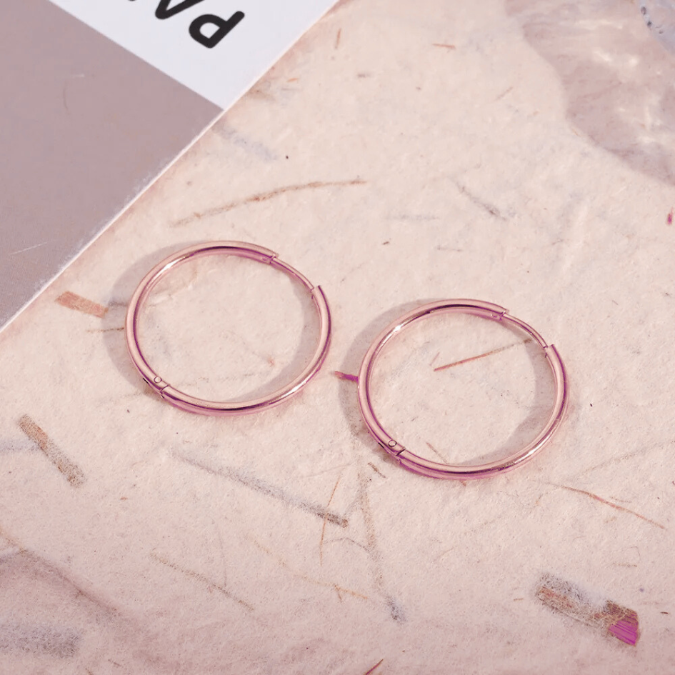 Rose Gold Super Skinny Stainless Steel Sleepers