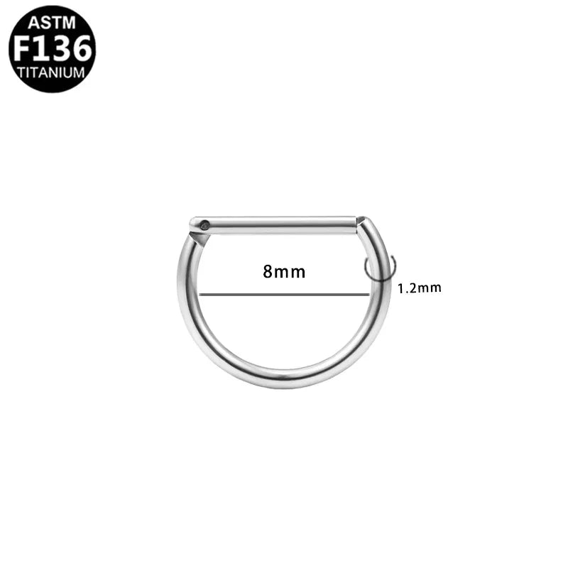 8mm Straight Bar | G23 Titanium Clicker Ring