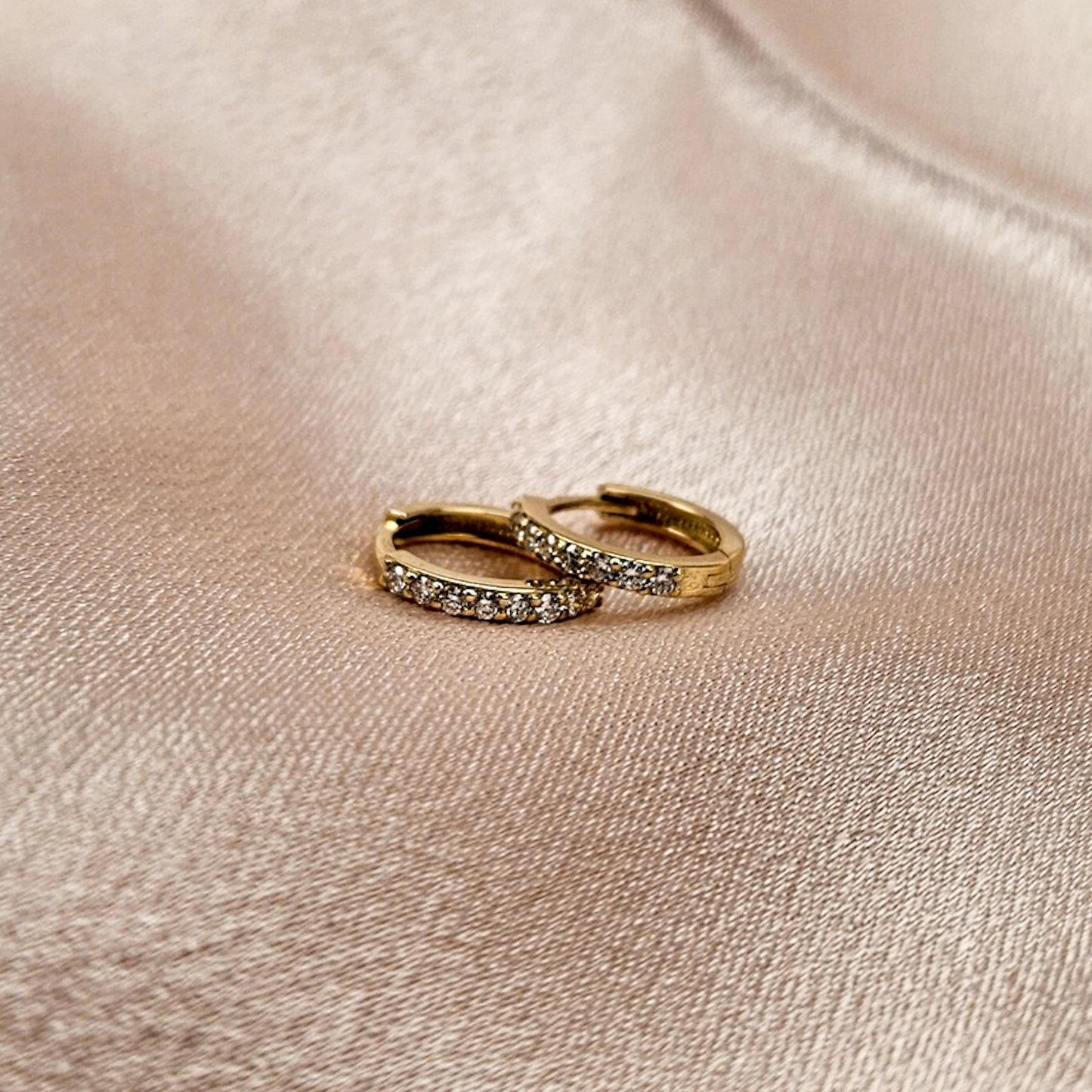 9k Solid Gold Lab Diamond Huggies