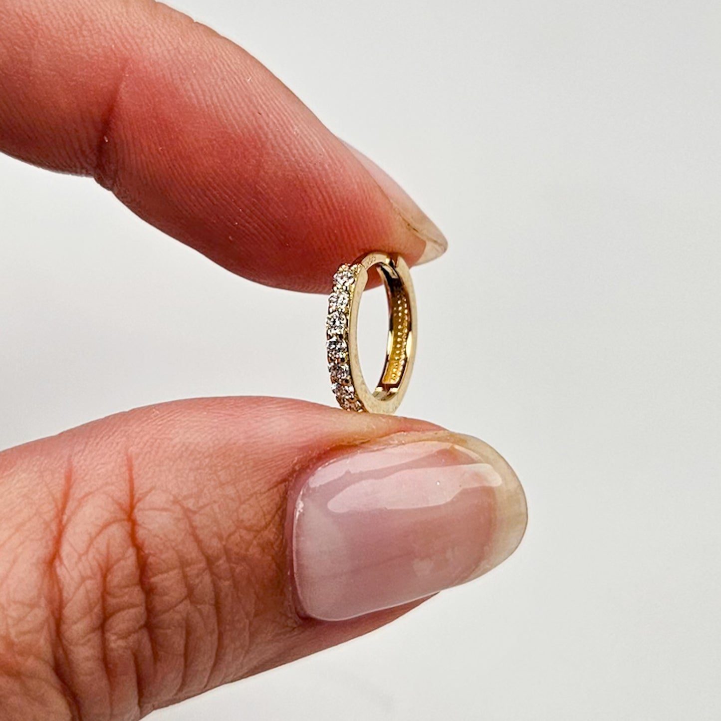 9k Solid Gold Lab Diamond Huggies