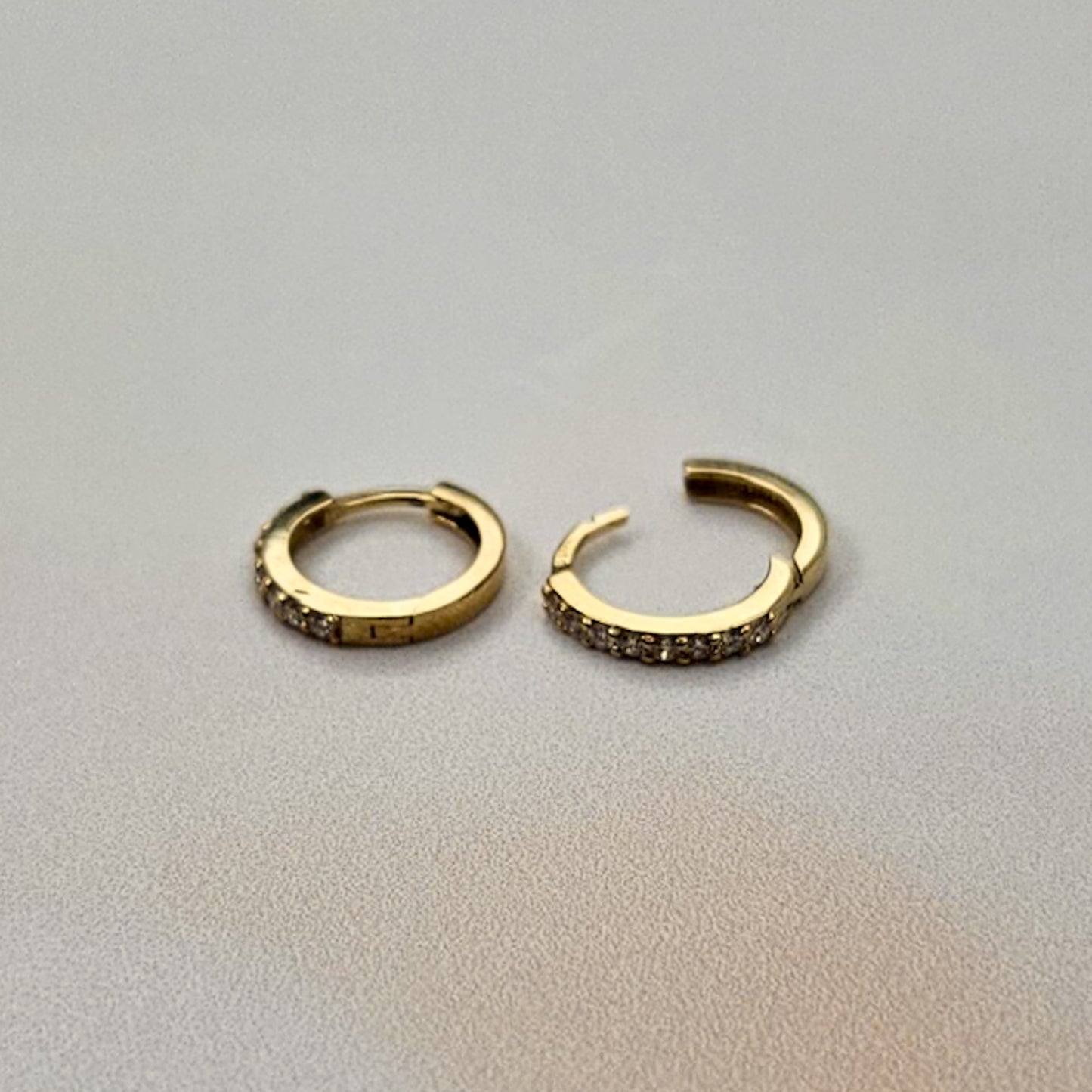 9k Solid Gold Lab Diamond Huggies