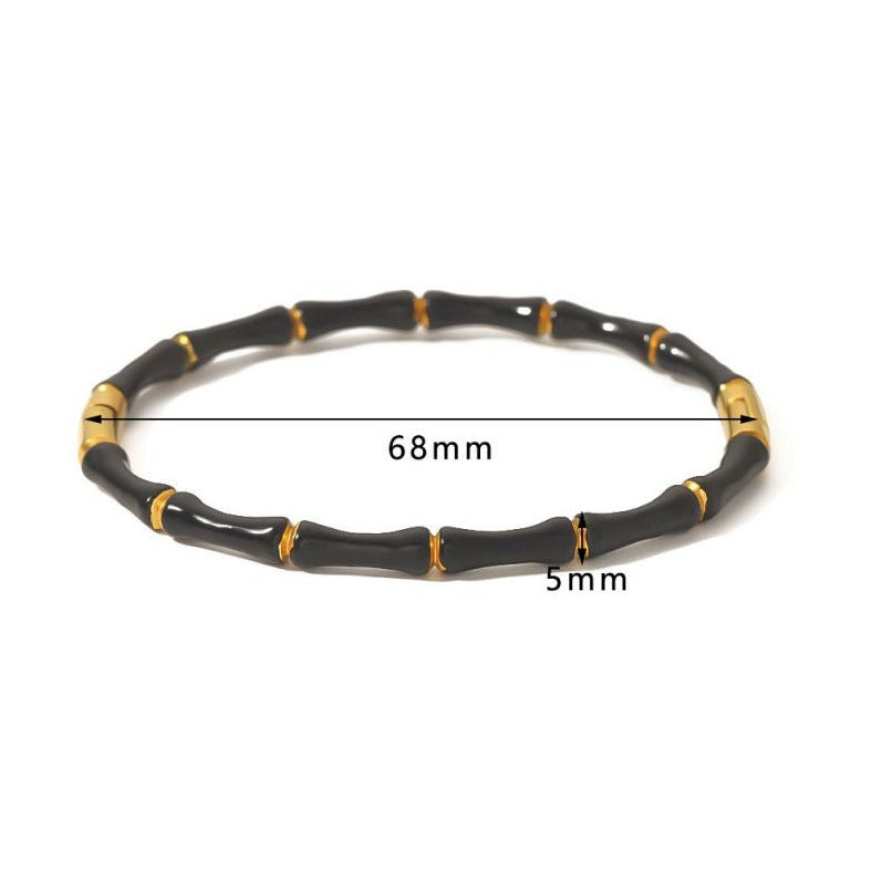 Black & Gold Bamboo Bangle