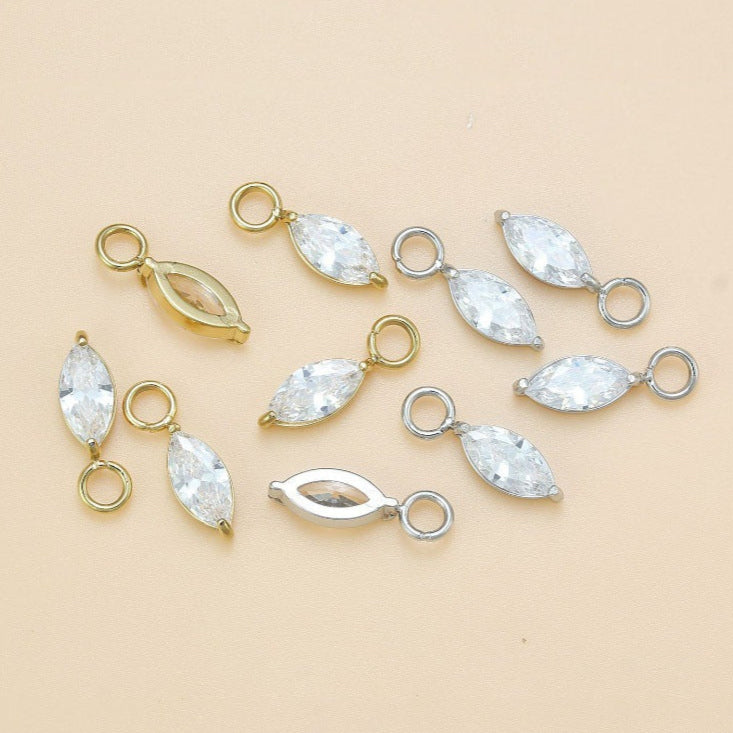 Marquise | Stainless Steel CZ Earring Charms