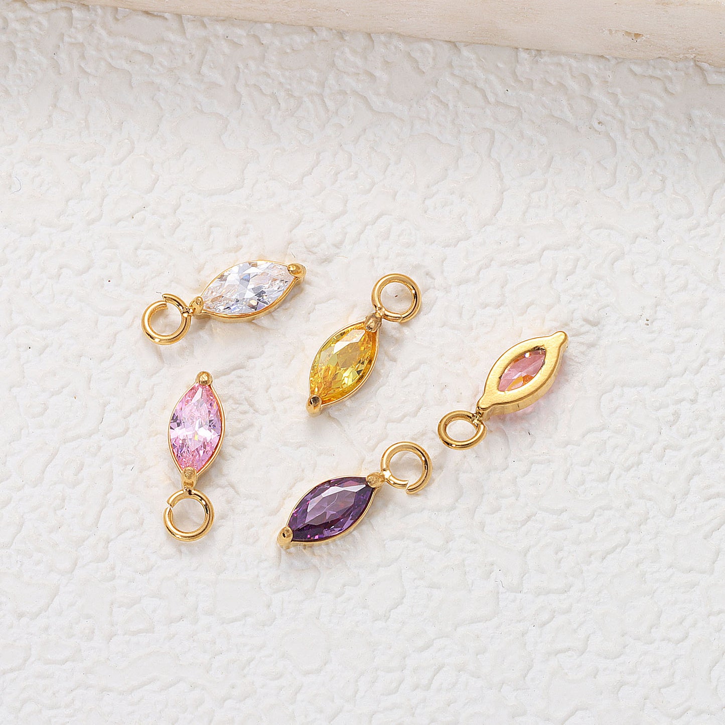 Purple Marquise | Stainless Steel CZ Earring Charms