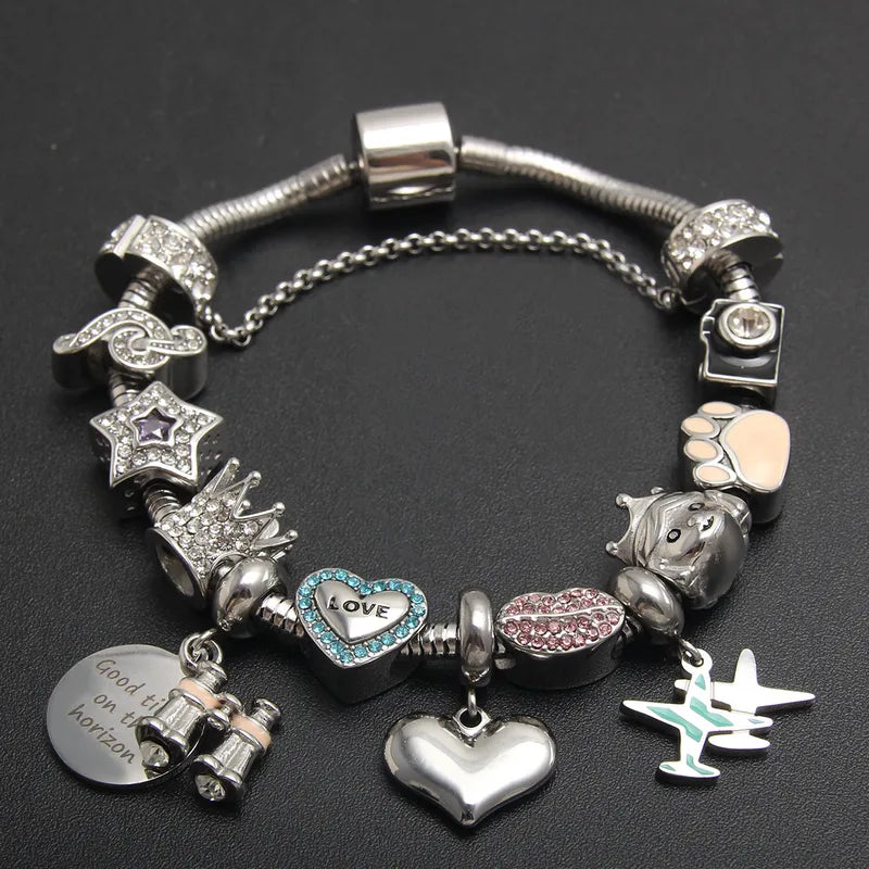 Lips Bead Bracelet Charm