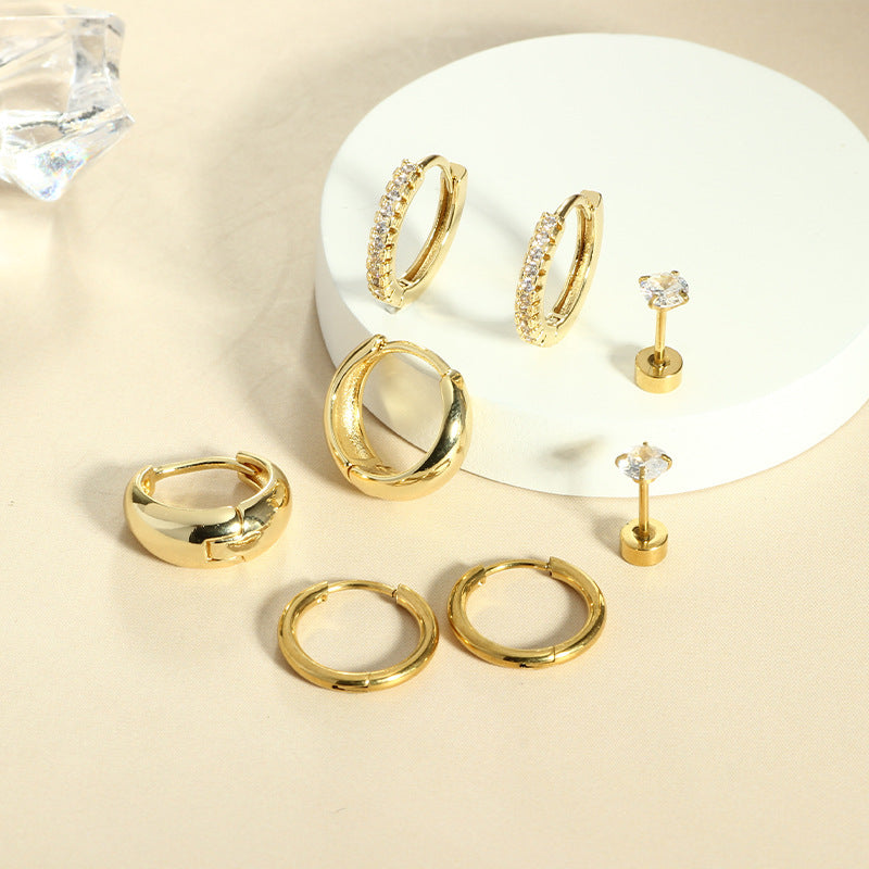 Waterproof Gold April Earring Set