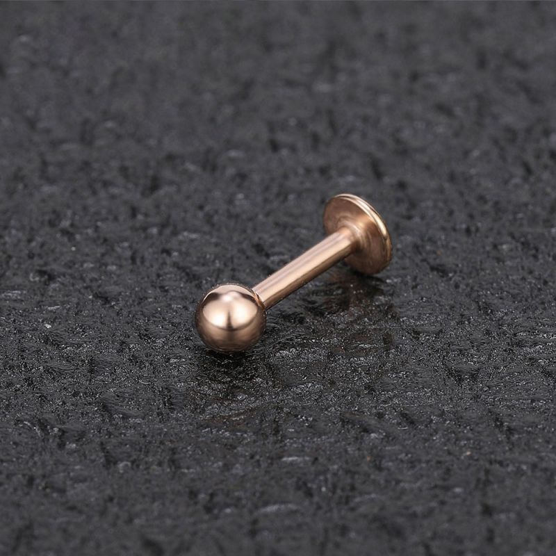 Ball Rose Gold | Stainless Steel Flat Back Stud