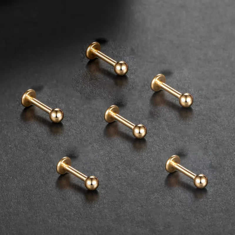 Ball Gold | Stainless Steel Flat Back Stud