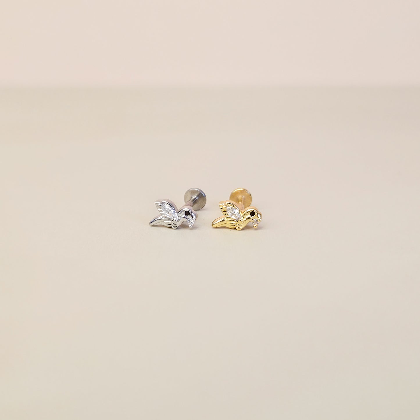 Birdy Gold | G23 Titanium Threadless Flat Back Stud