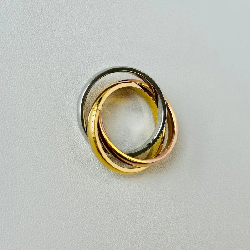 Chunky Tricolour Eternal Ring
