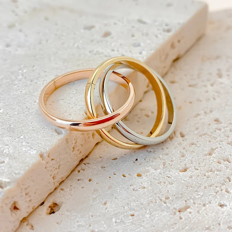 Chunky Tricolour Eternal Ring
