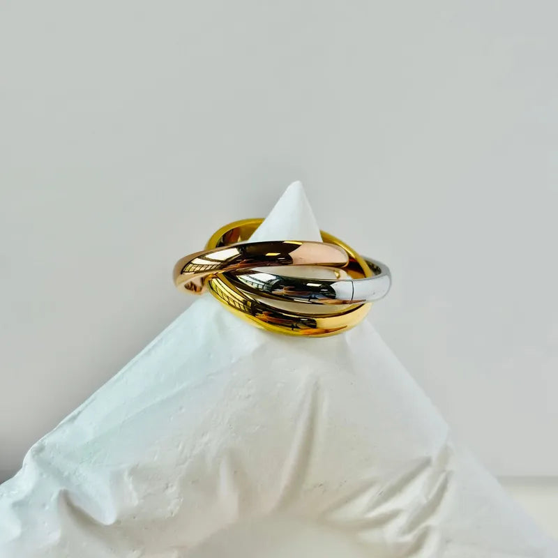 Chunky Tricolour Eternal Ring