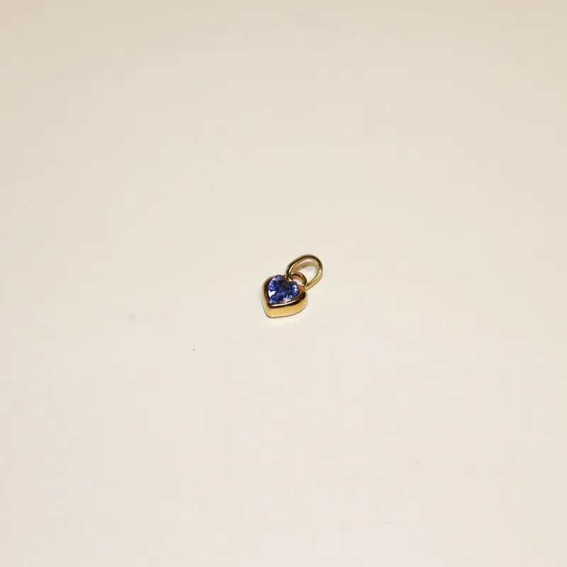 Birthstone Heart Charms