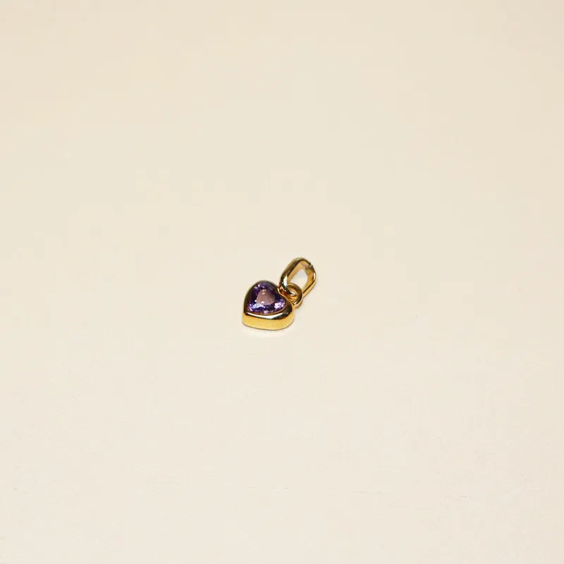 Birthstone Heart Charms
