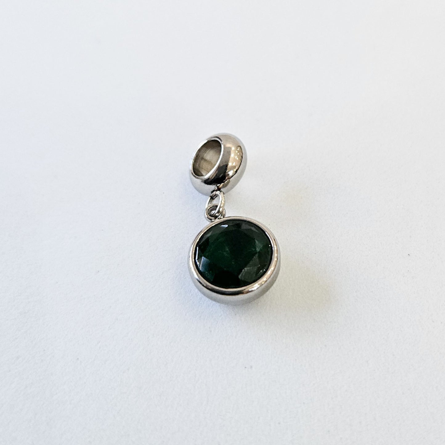 Green Gem Pendant Bracelet Charm