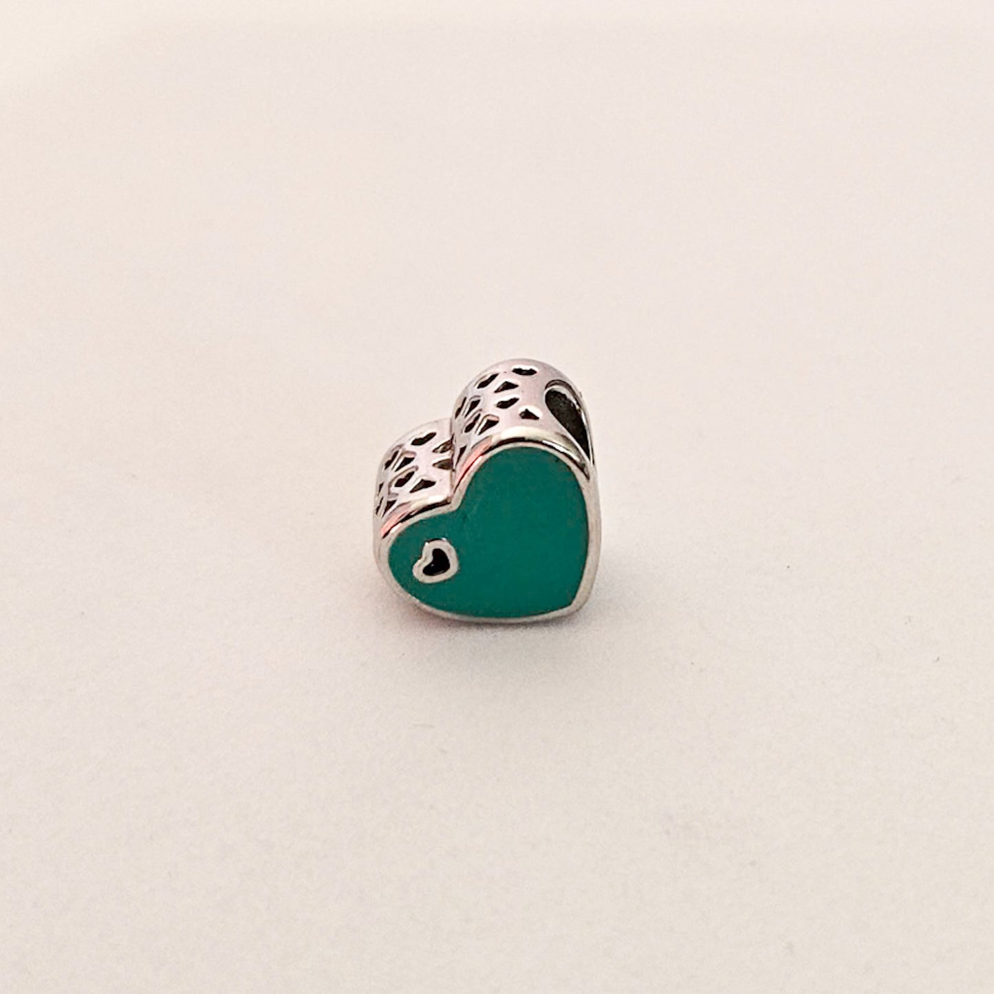 Green Heart Bead Bracelet Charm