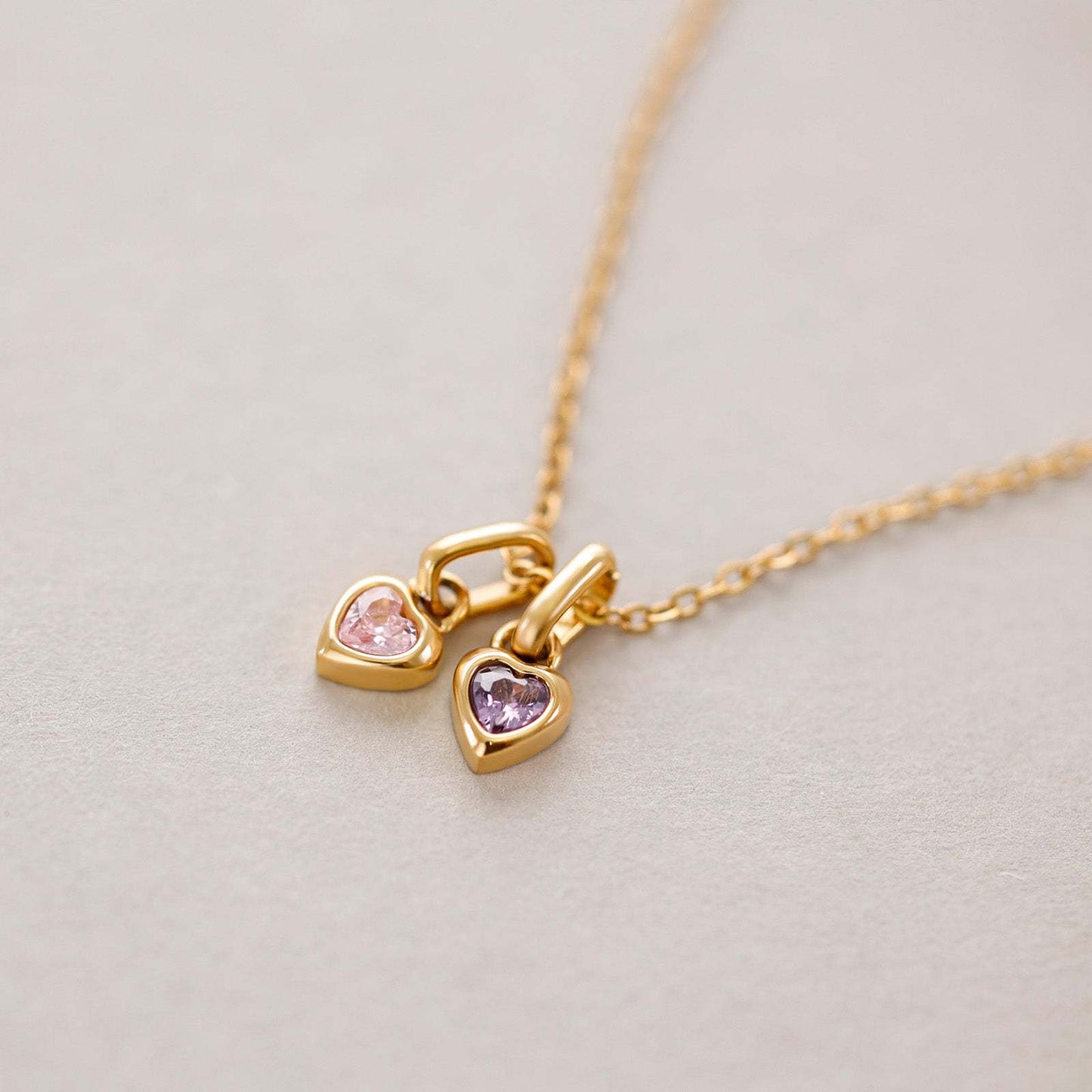 Birthstone Heart Charms