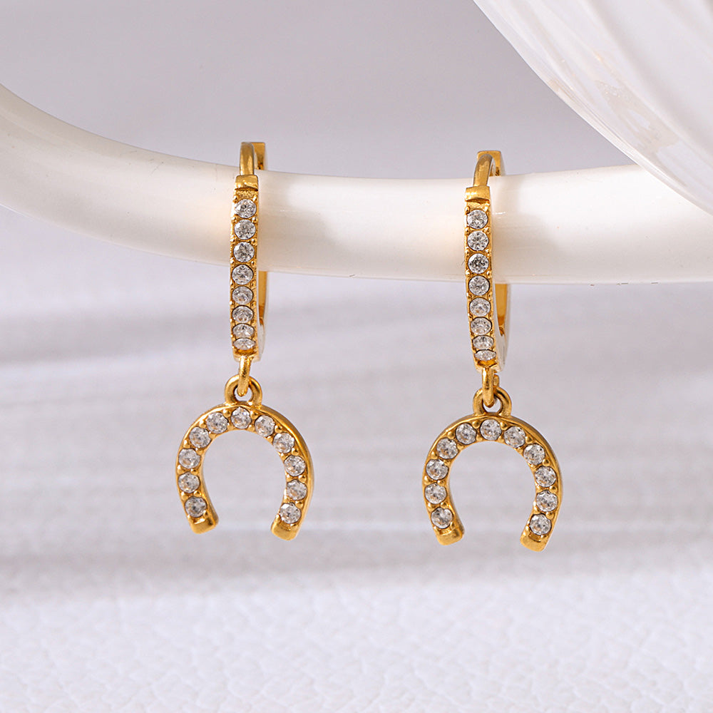 Horse Shoe Hoop Earrings