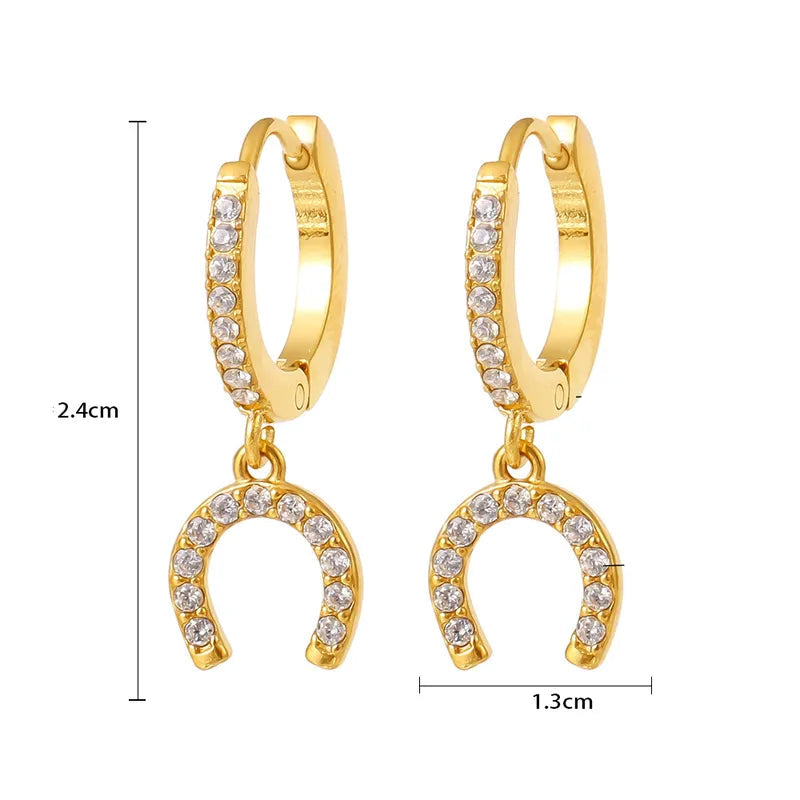 Horse Shoe Hoop Earrings