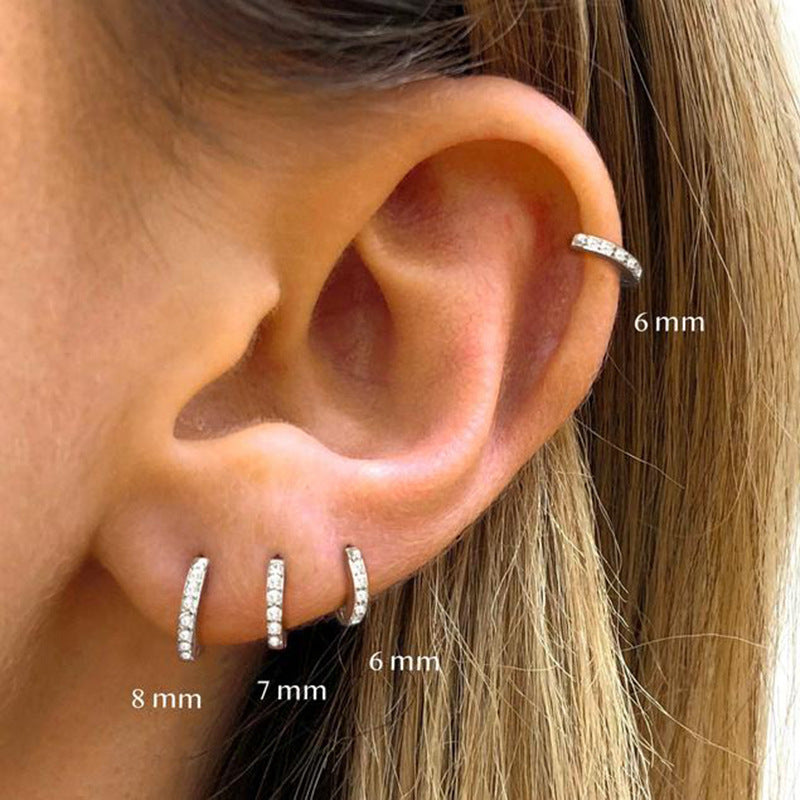 Itty Bitty CZ Sleepers in Sterling Silver