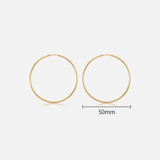 50mm Super Skinny Hoop Earrings