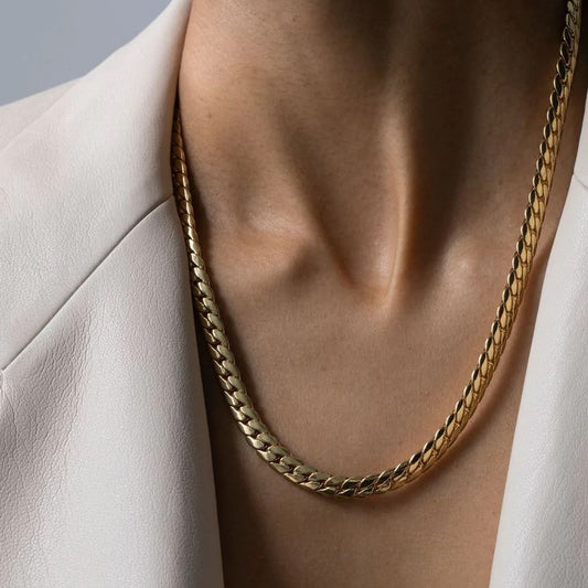Chunky Gold Curb Necklace