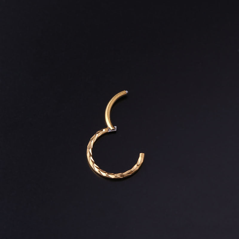 Chevron | Stainless Steel Seamless Clicker Ring