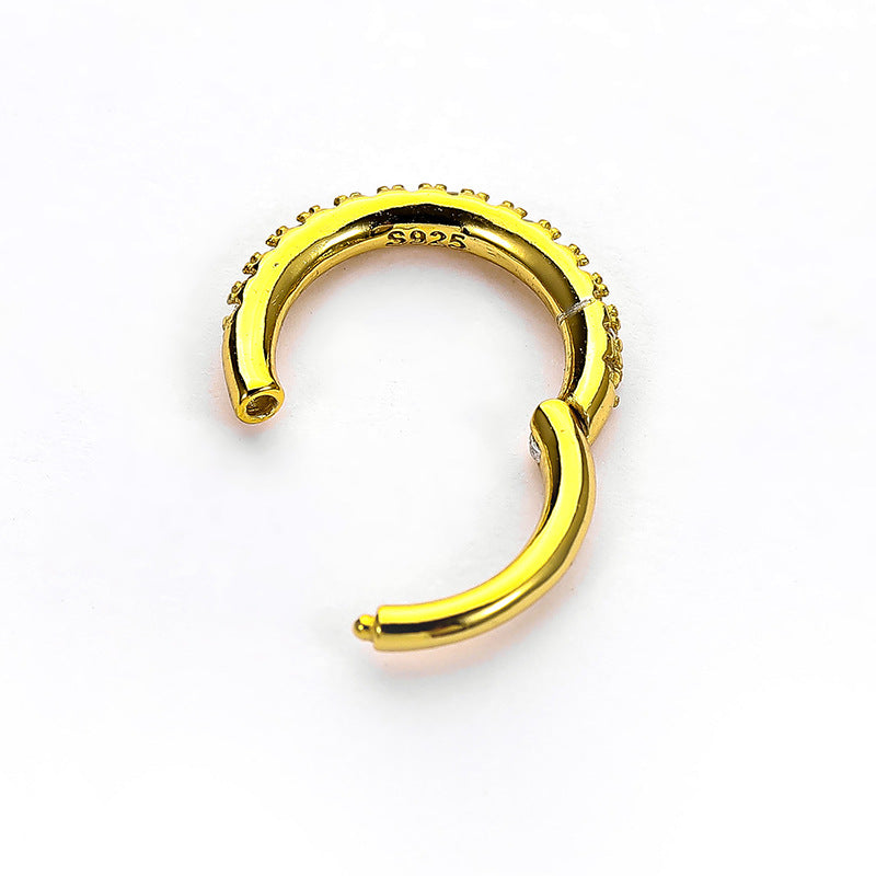8mm CZ | Sterling Silver Seamless Clicker Ring