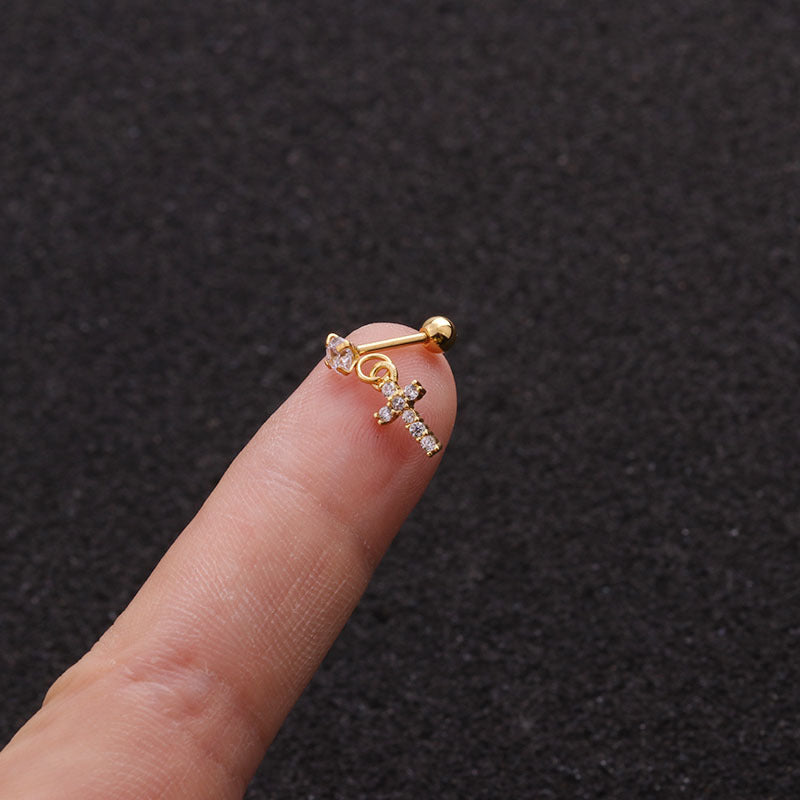 Dangling Cross | Screw Ball Stud (1pc)