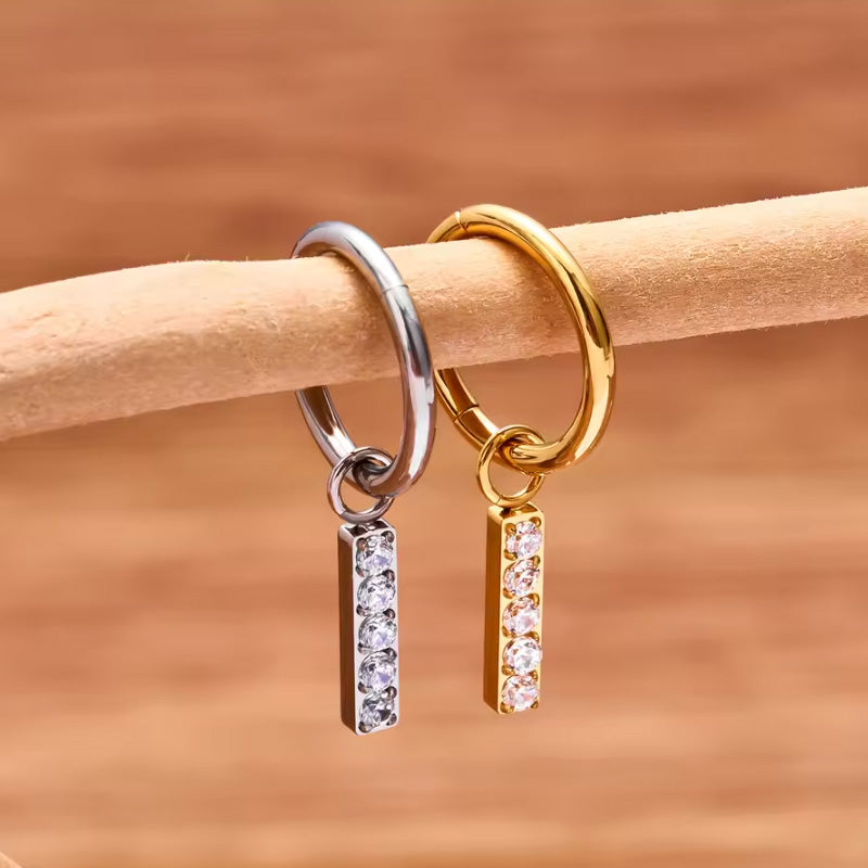 Titanium 1.2mm Seamless Segment Ring + Charm Combo