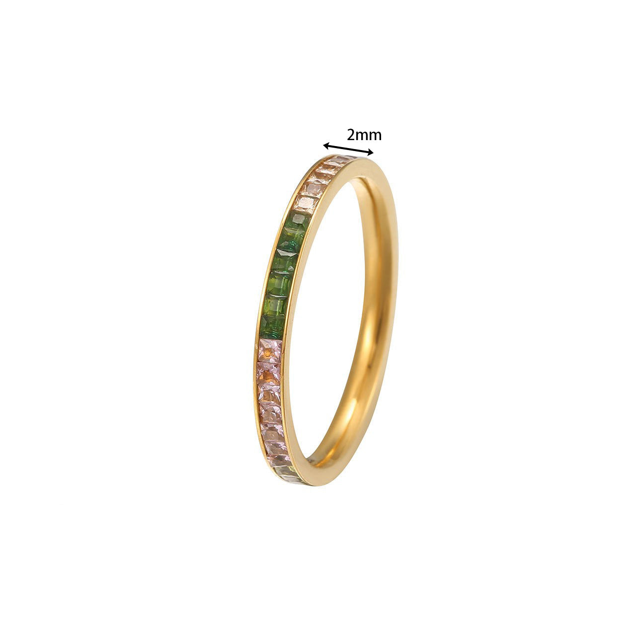 Gold Rainbow Channel Set Eternity Ring