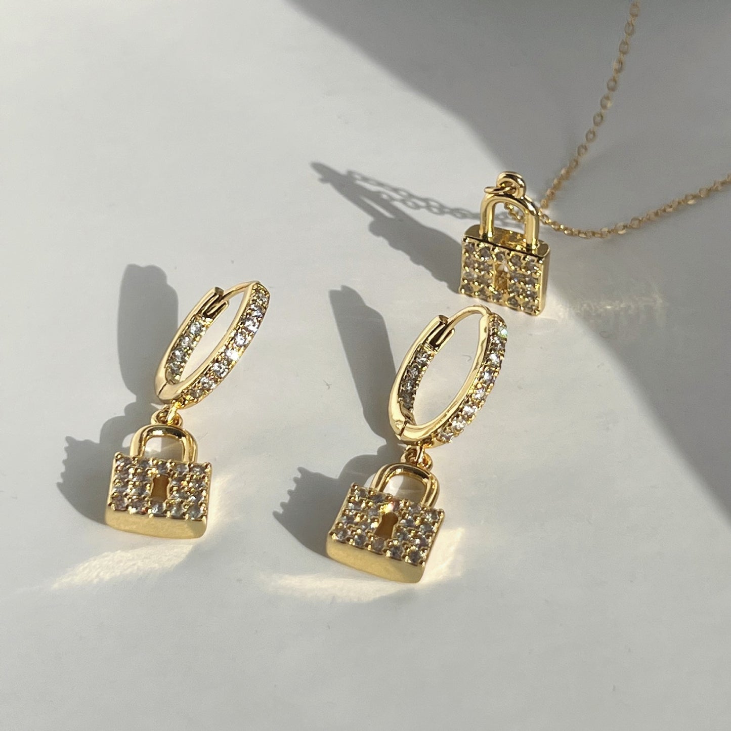 Lock Shimmer Hoops