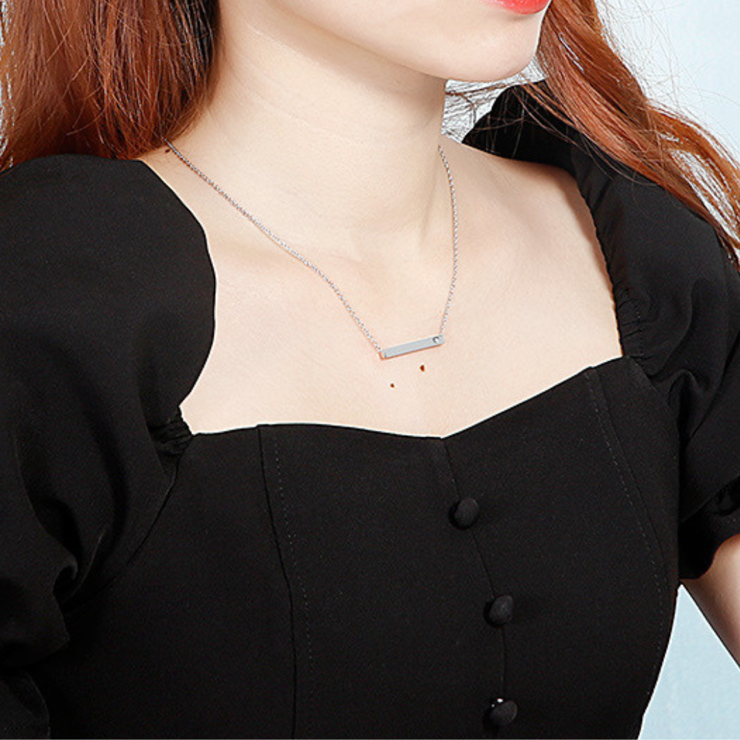 Mantra Engraved Necklace