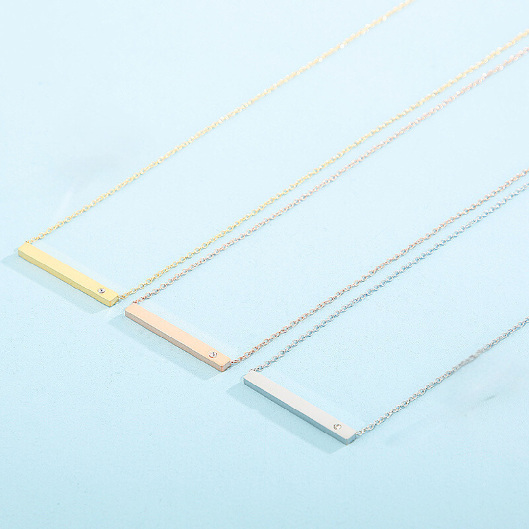 Mantra Engraved Necklace