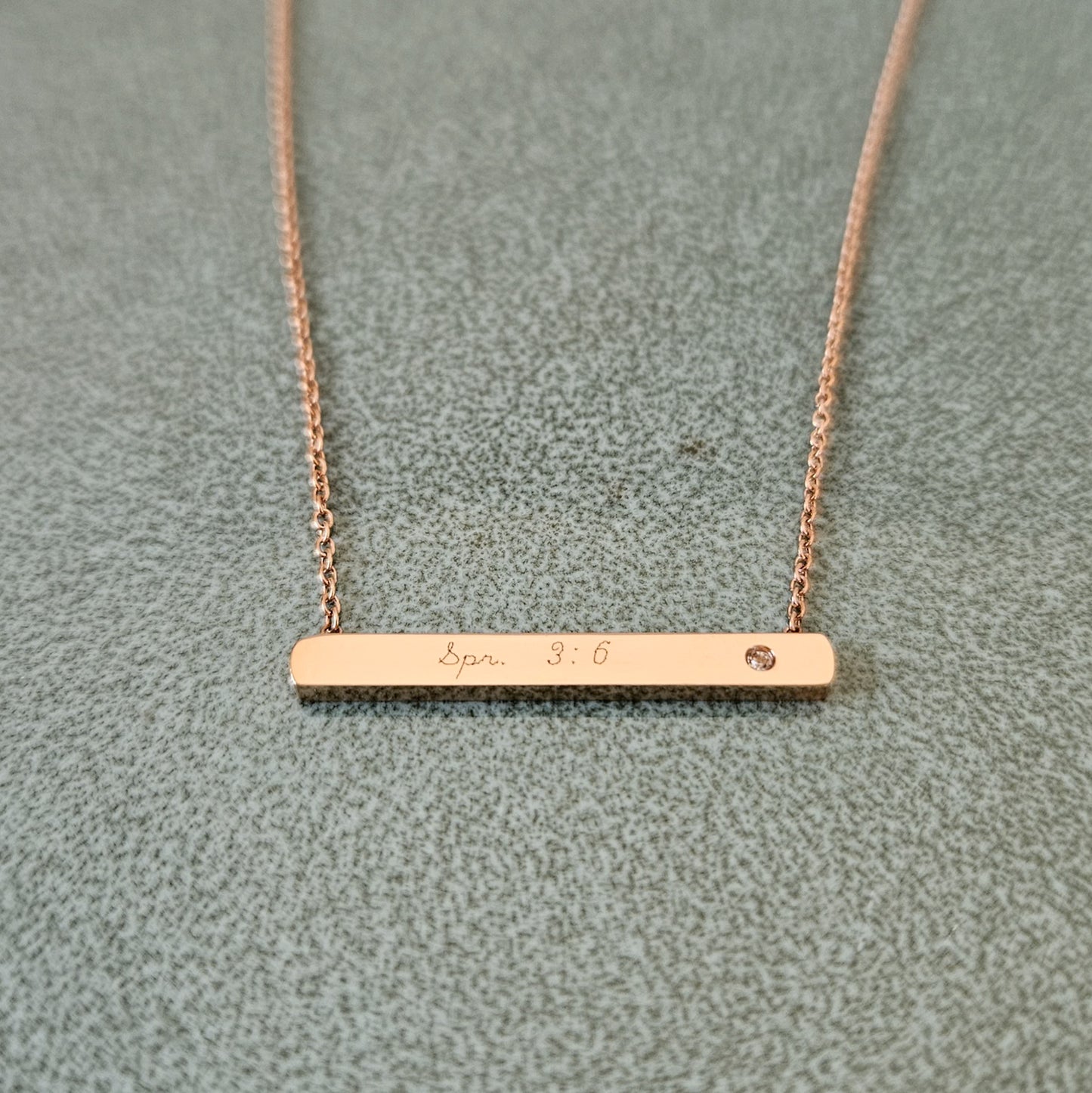 Mantra Engraved Necklace
