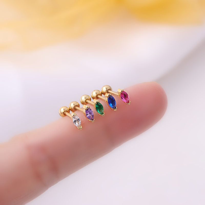 Colour Marquise | Screw Ball Stud (1pc single)