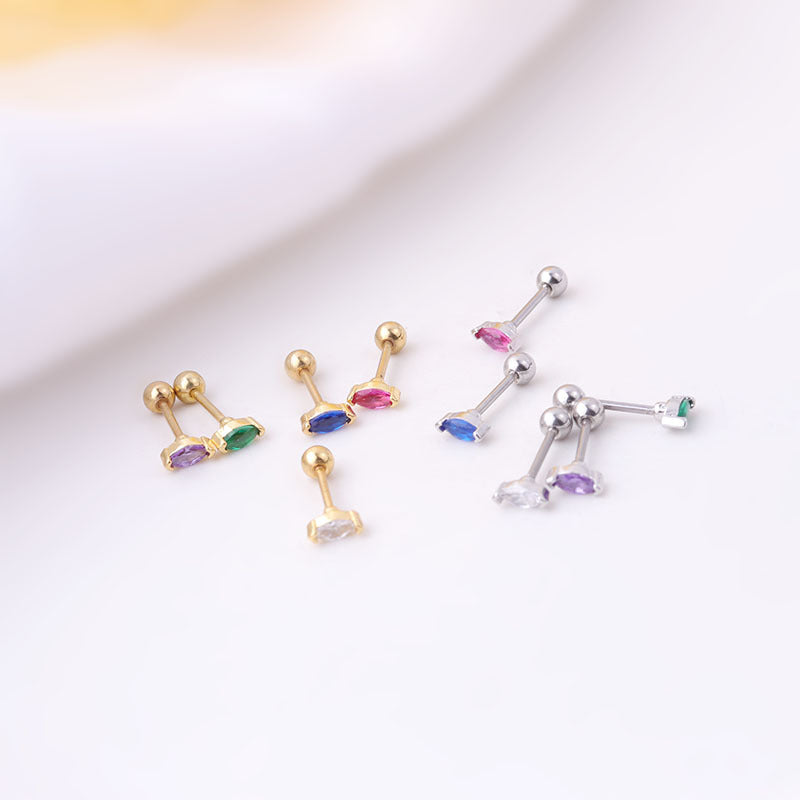 Colour Marquise | Screw Ball Stud (1pc single)