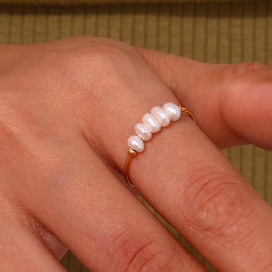 Pearl Skinny Ring