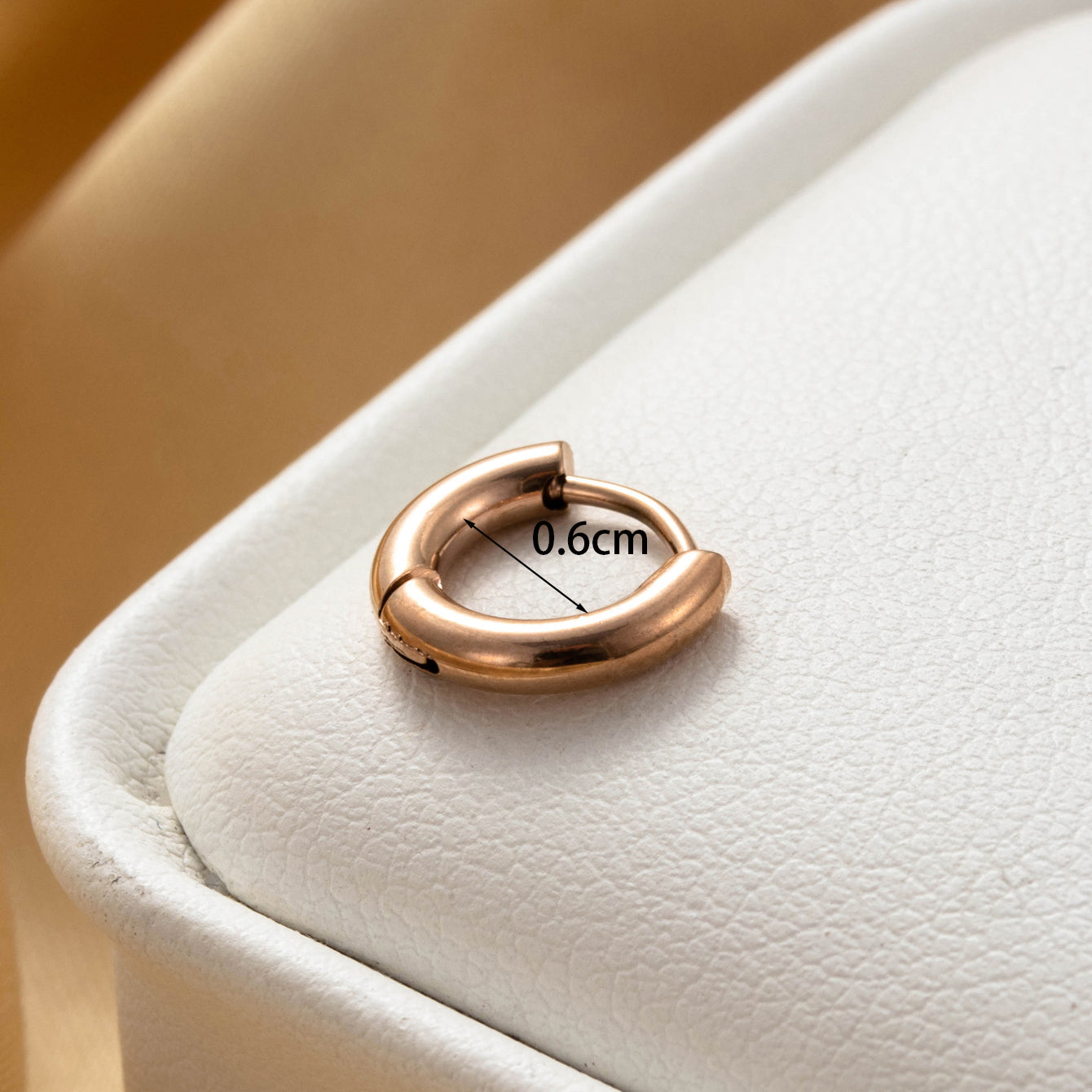 Waterproof Rose Gold Huggie Earring Set