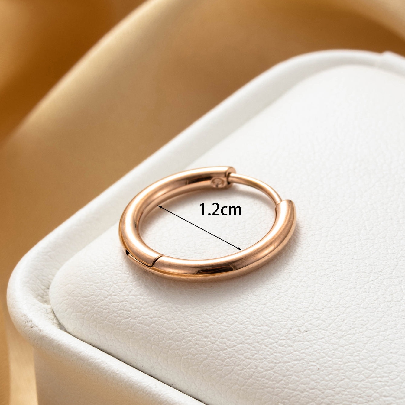 Waterproof Rose Gold Huggie Earring Set