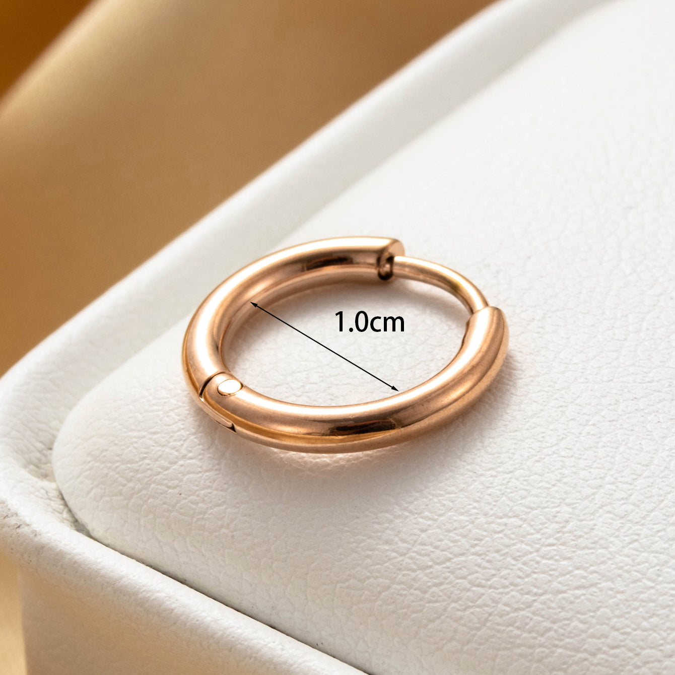 Waterproof Rose Gold Huggie Earring Set