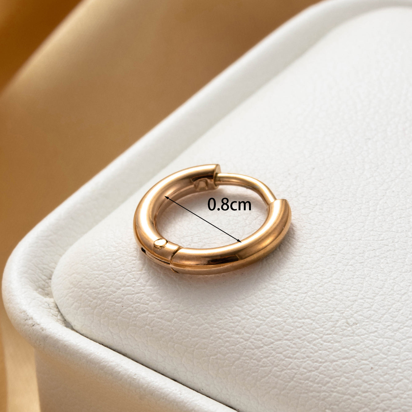 Waterproof Rose Gold Huggie Earring Set