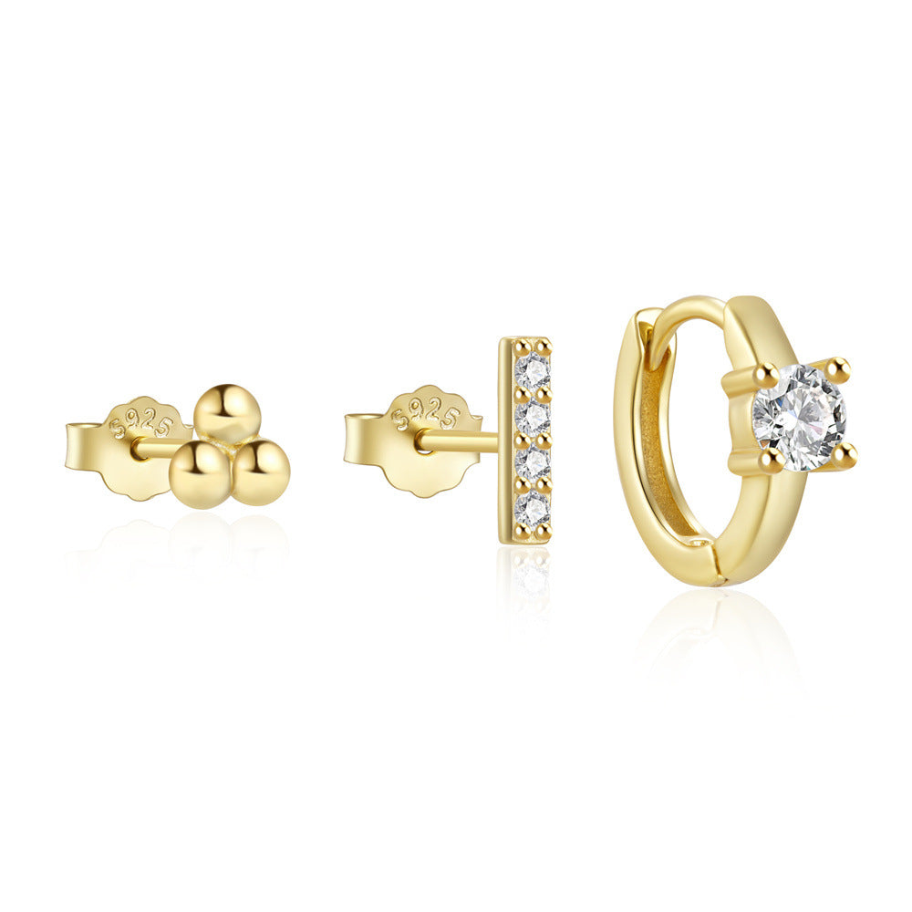 Sterling Silver Mod Earring Set