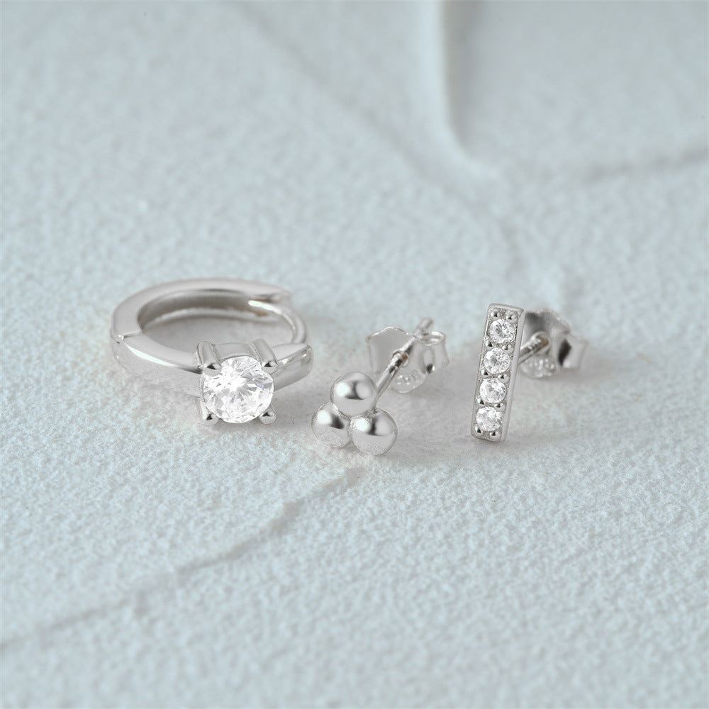 Sterling Silver Mod Earring Set