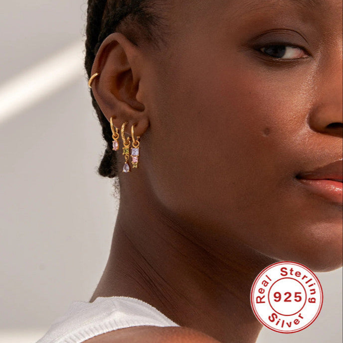 Pink Marquise | Sterling Silver Earring Charm