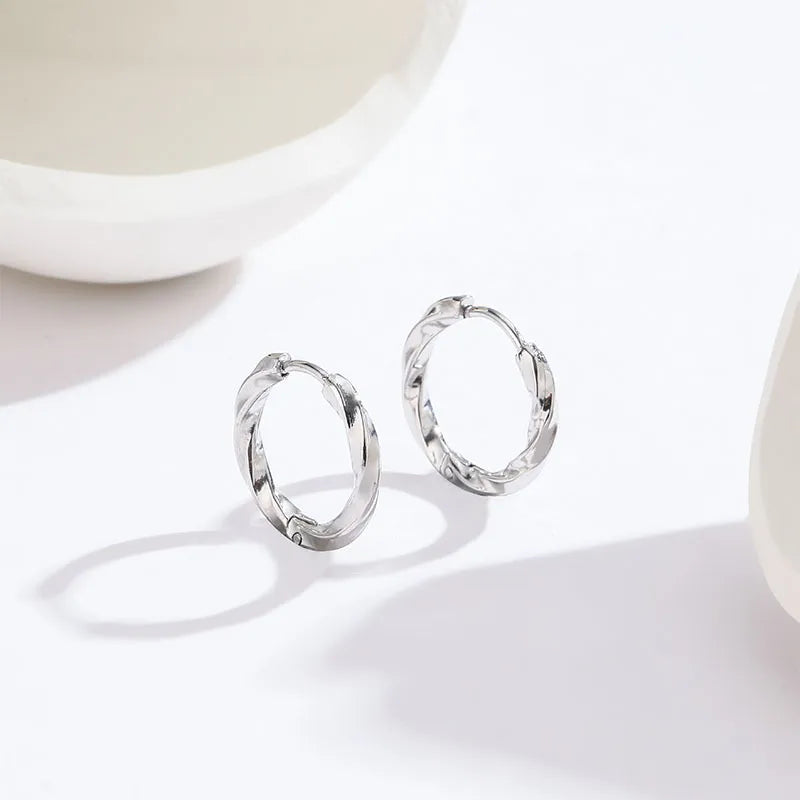 Silver Twisted Huggies