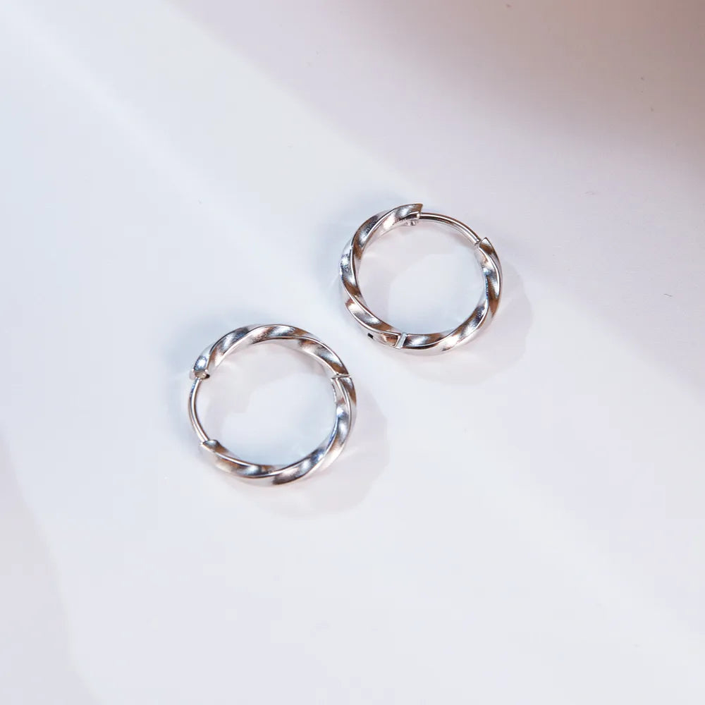 Silver Twisted Huggies