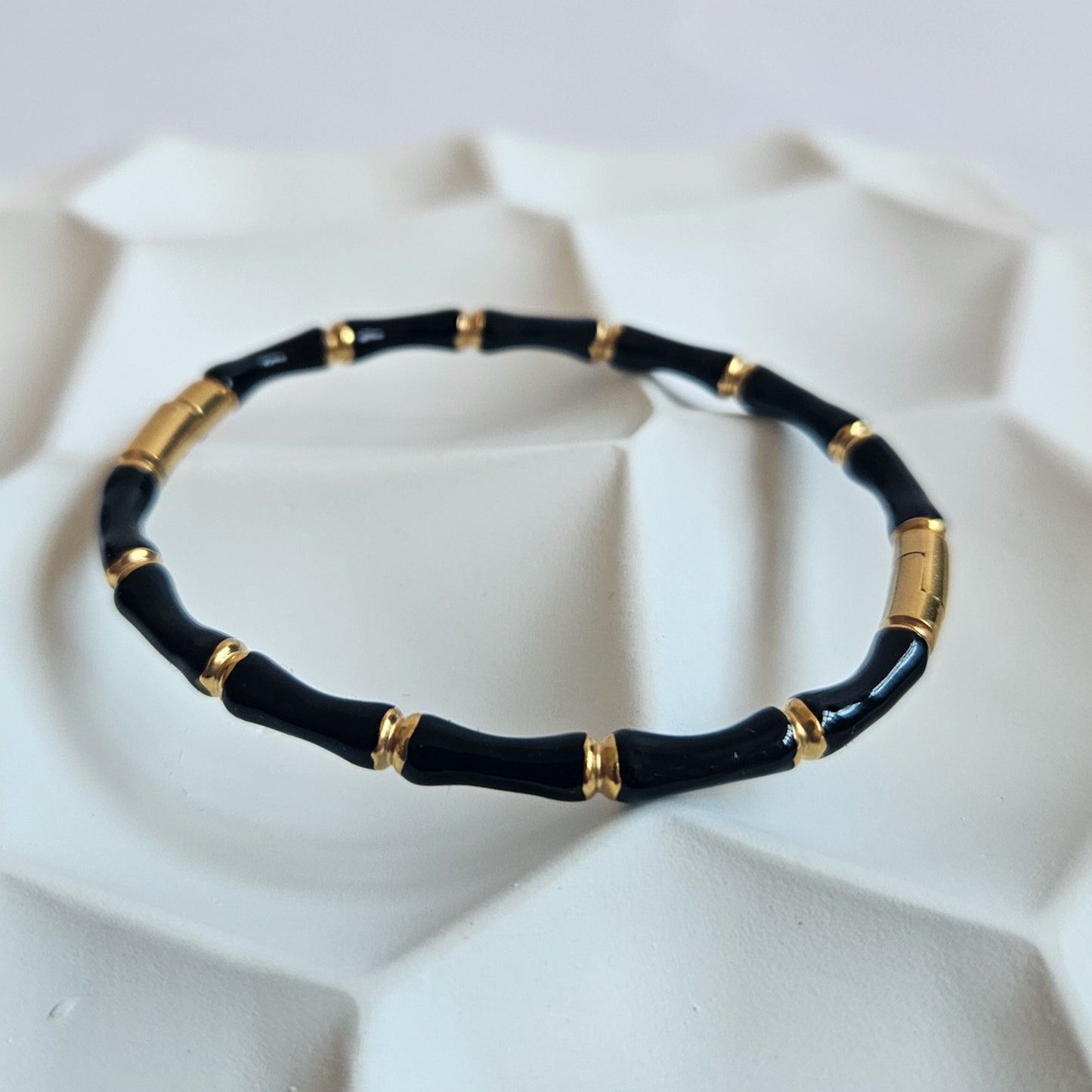 Black & Gold Bamboo Bangle
